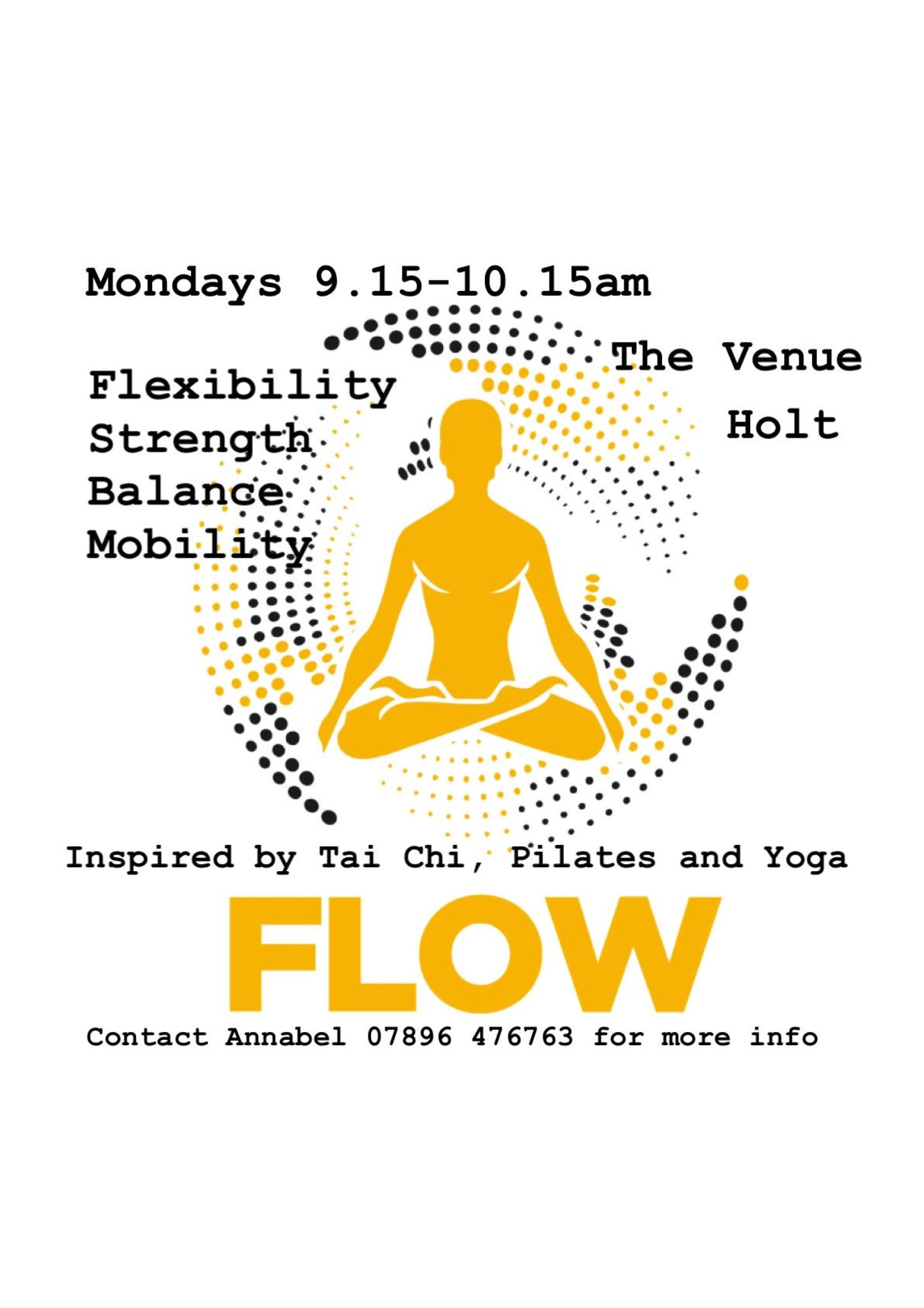 Read more about the article Exercise Group – Annabel Greenwood with ‘FLOW’ 09.15-10.15am (Not on Bank Holidays)